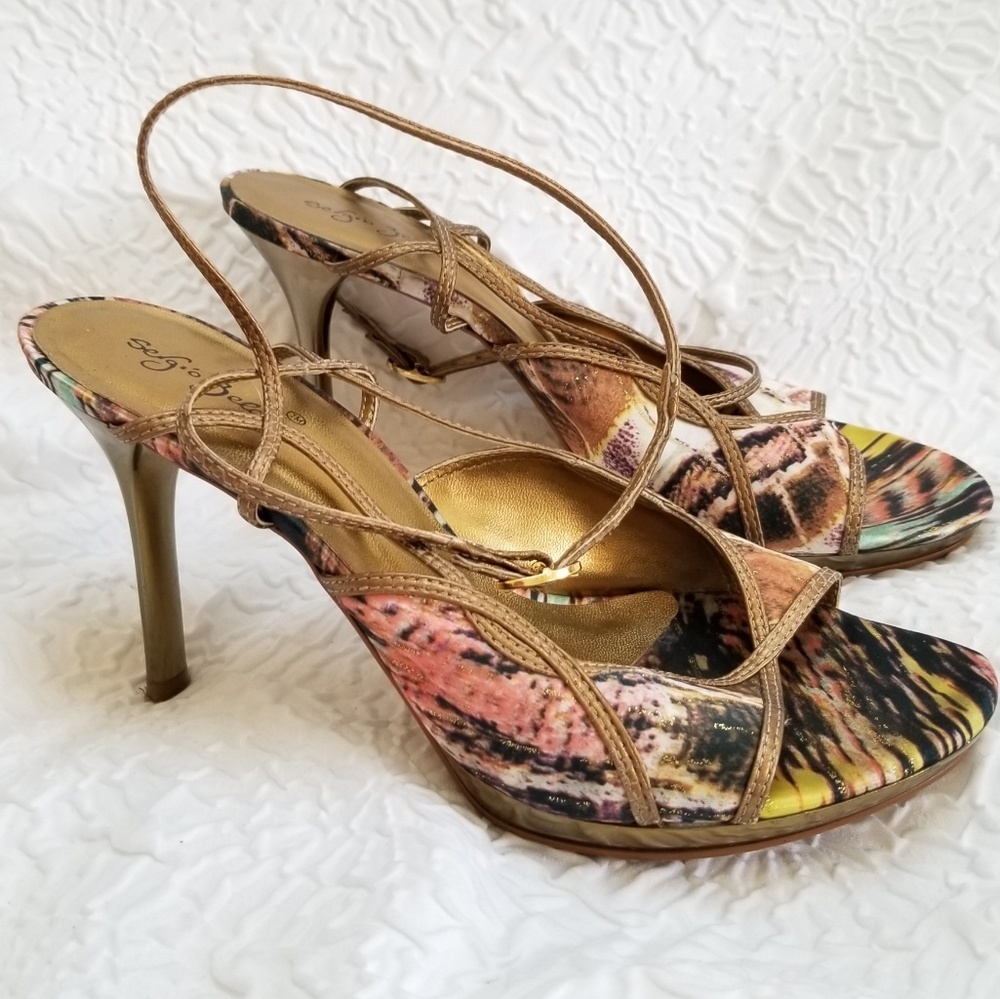 Sergio Zelcer Angle Strap Peep Toe Heel